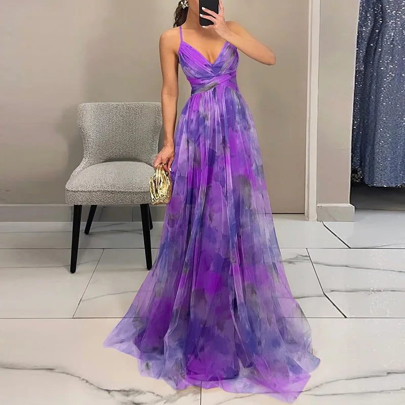 Gisèle | Charmante robe longue à motif floral
