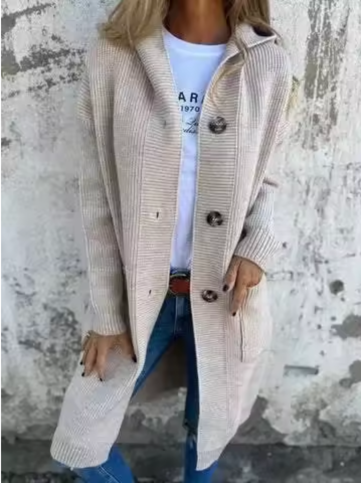 Dziewanna – Cardigan long en maille douce