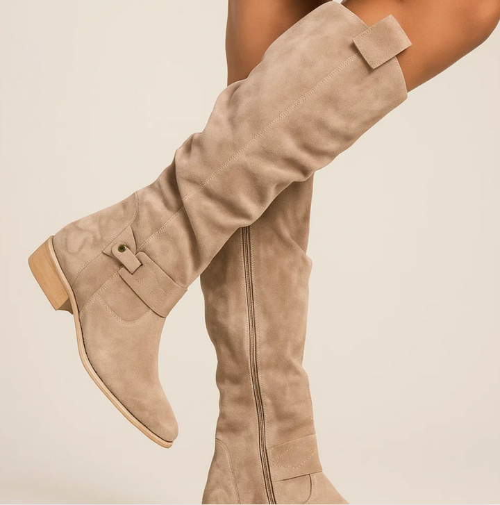 Belisa – Bottines en daim avec fermeture éclair