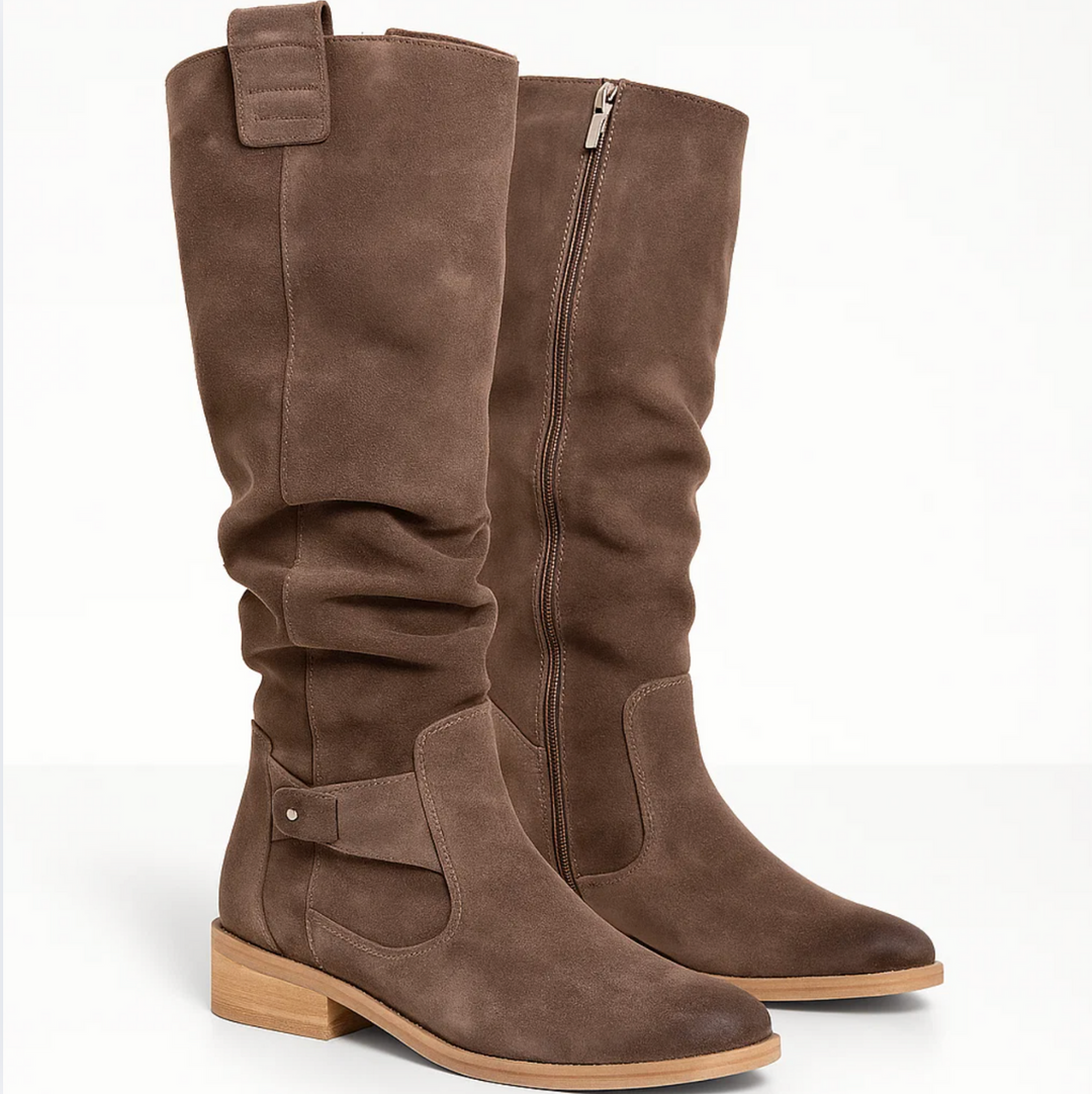 Belisa – Bottines en daim avec fermeture éclair
