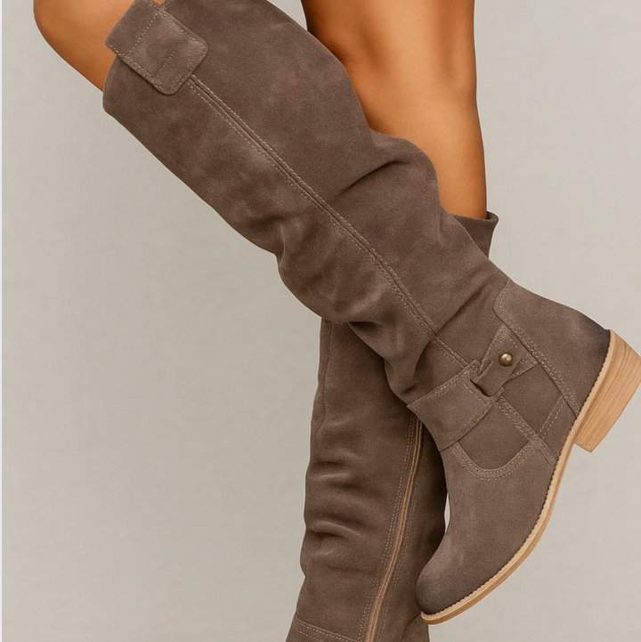 Belisa – Bottines en daim avec fermeture éclair
