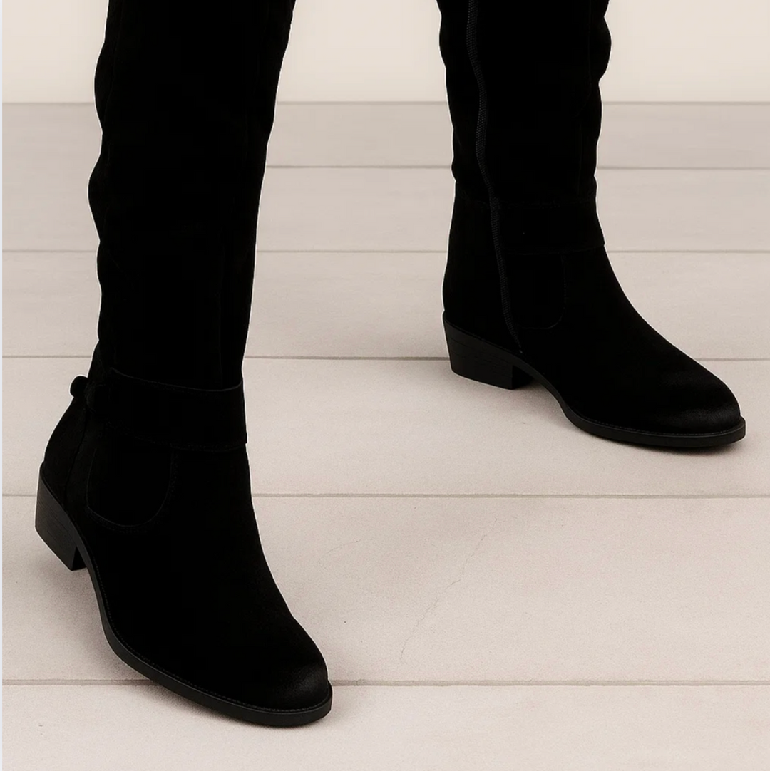 Belisa – Bottines en daim avec fermeture éclair