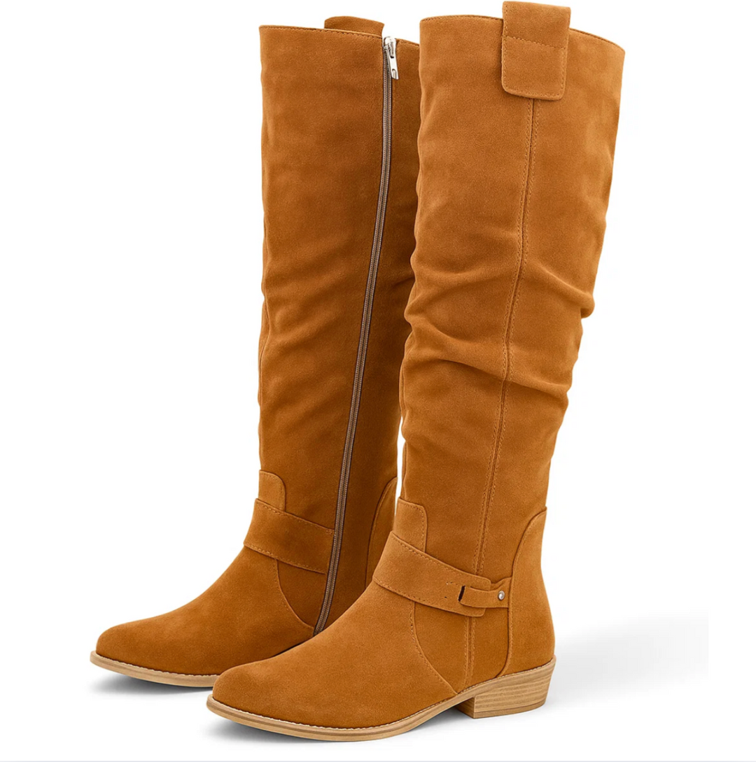 Belisa – Bottines en daim avec fermeture éclair