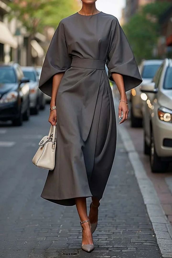Matsliah™ | Robe élégante à manches bouffantes