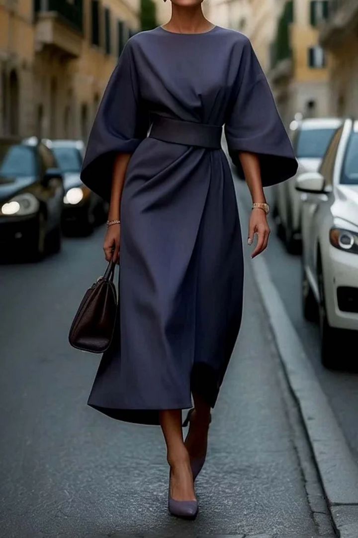 Matsliah™ | Robe élégante à manches bouffantes