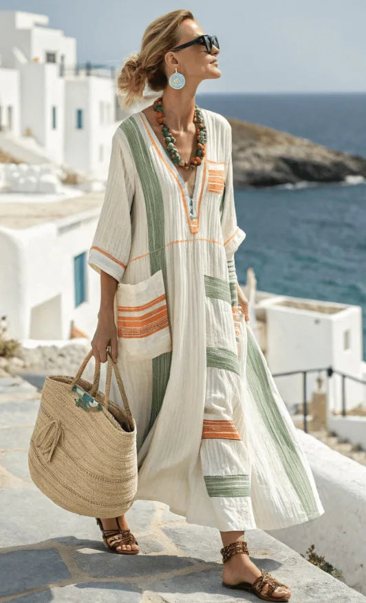 Kathleen | Robe longue d'été élégante avec une coupe ample