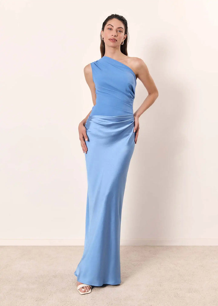 Robe longue de Wina en Satin