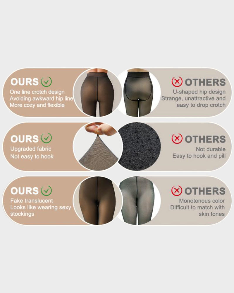 Florina – Collants translucides avec doublure polaire