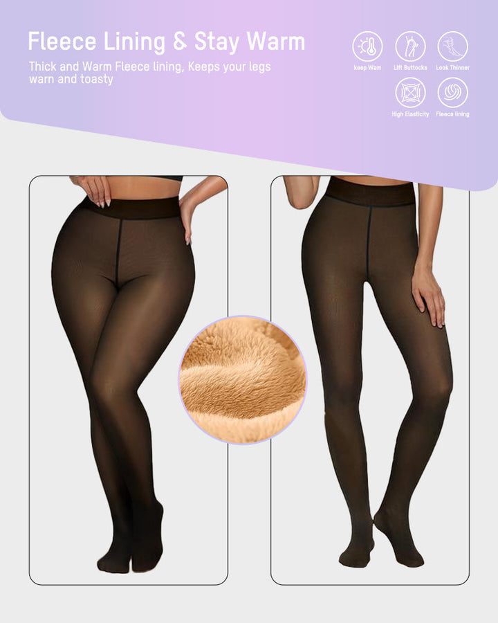 Florina – Collants translucides avec doublure polaire
