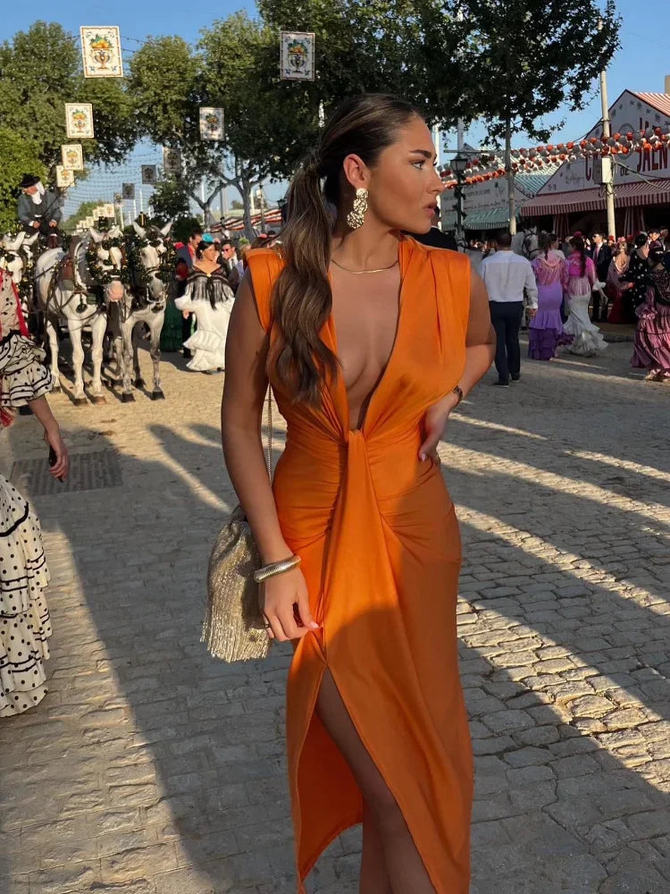 Robe plissée élégante