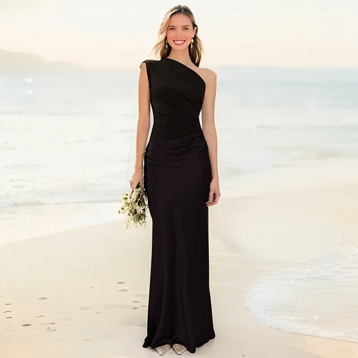 Robe longue de Wina en Satin