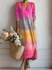 Capucine | Robe Imprimée Dégradée