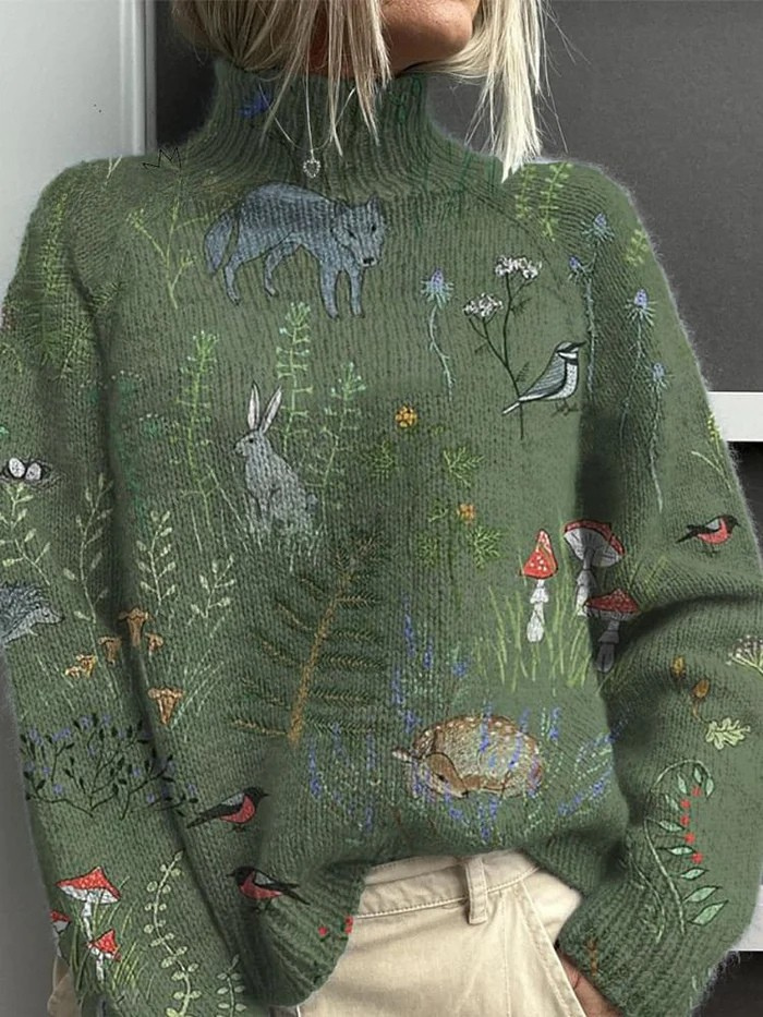 Miłorzęda – Pull chaud à col roulé