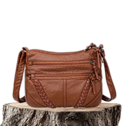 Océane | Sac Bandoulière Tressé Multi-Zips