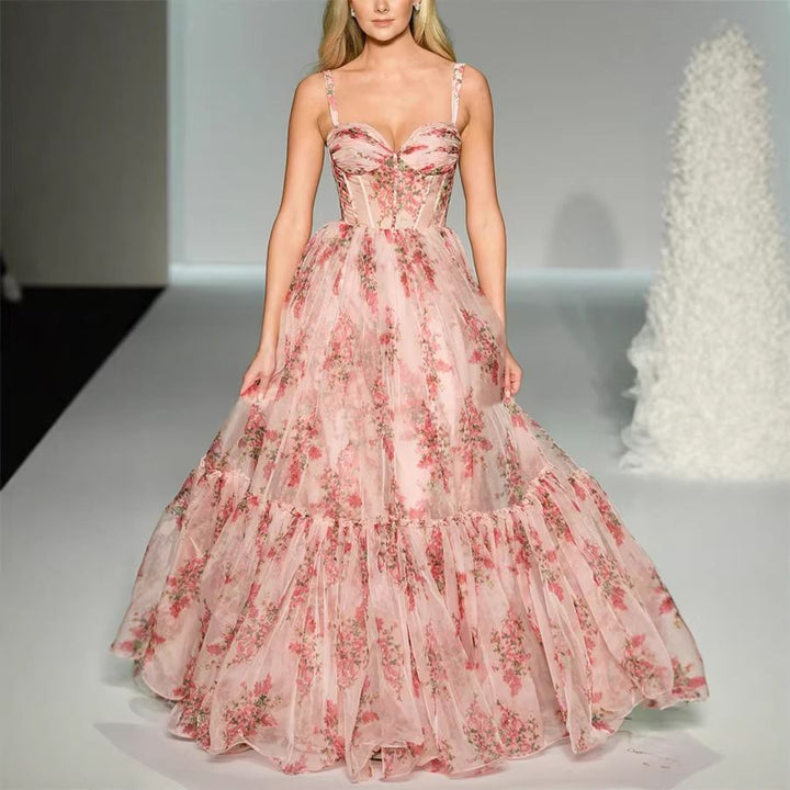 Robe Elysian en tulle à volants