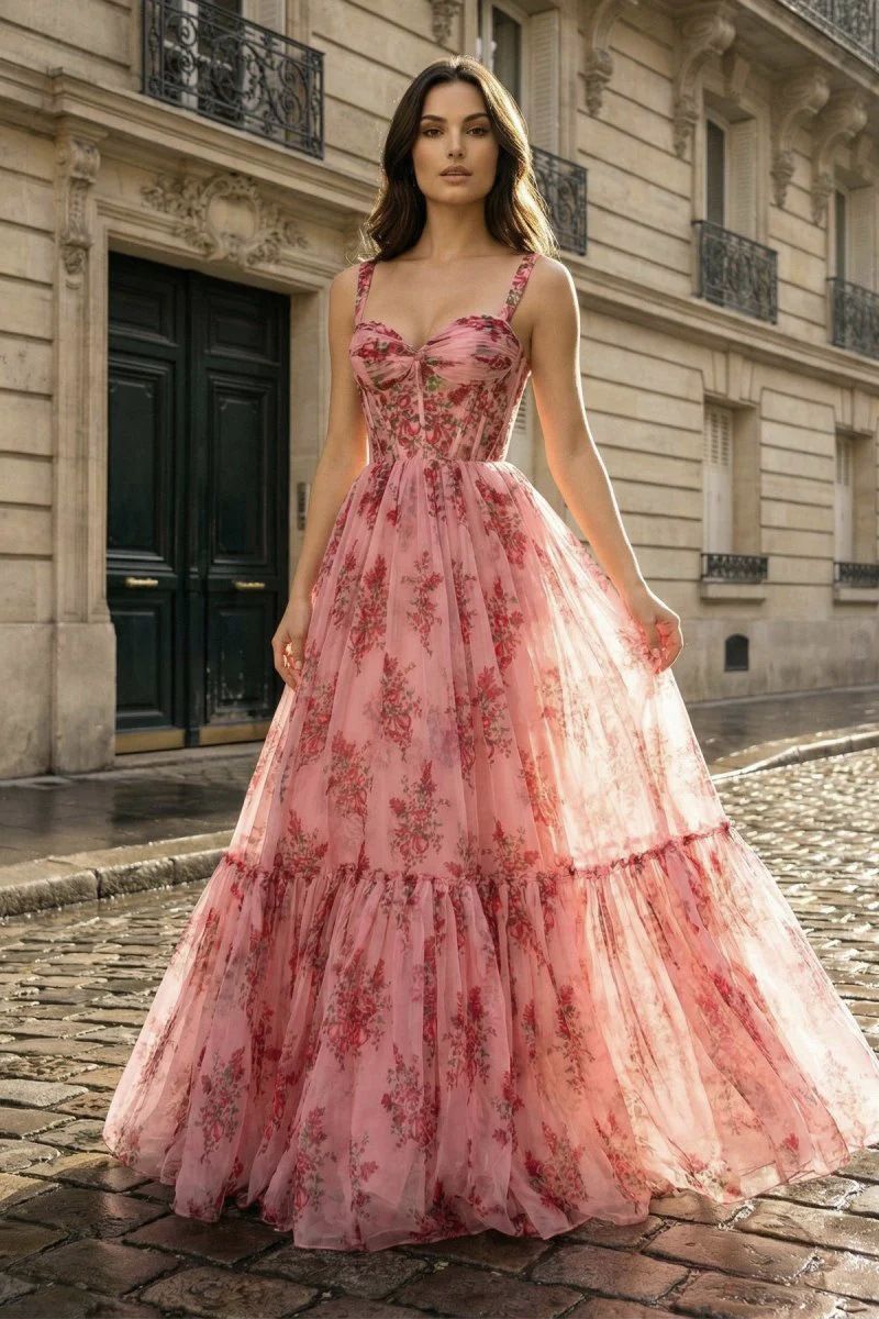 Robe Elysian en tulle à volants