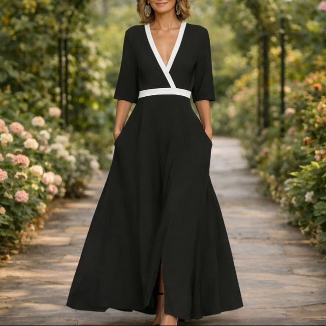 Mila™ - Robe longue douce avec décolleté en V