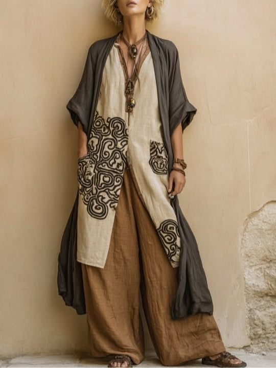 Suzanne | Ensemble d'été pantalon large Boho