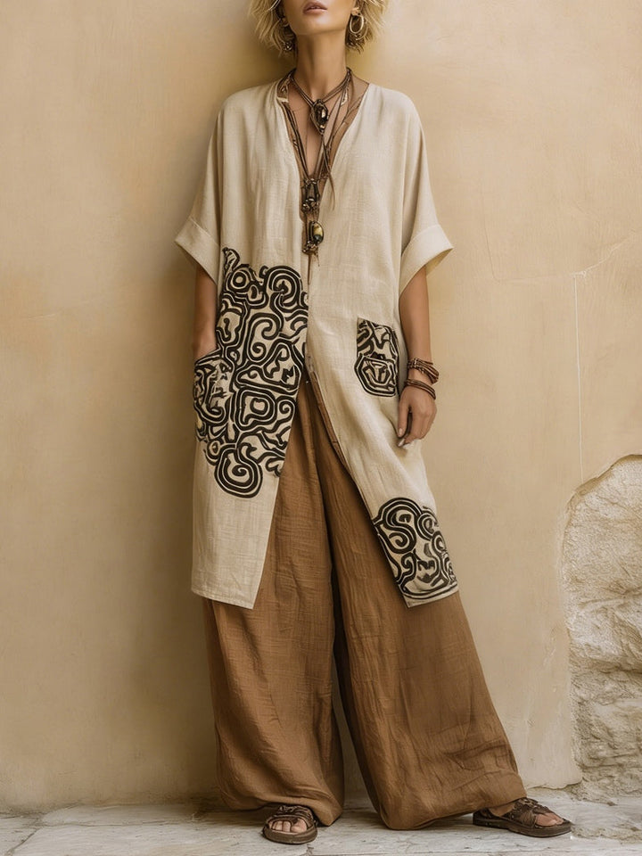 Suzanne | Ensemble d'été pantalon large Boho
