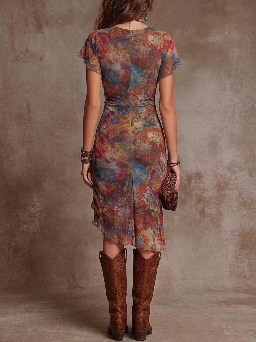 Martina - Robe midi plissée