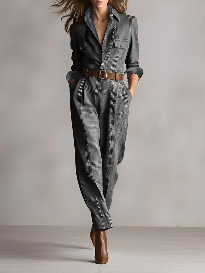 Mirabelle – combinaison femme avec tweed