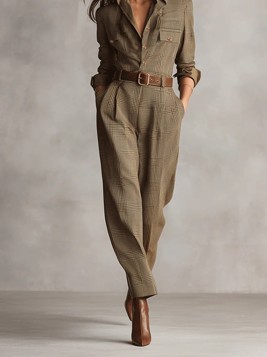 Mirabelle – combinaison femme avec tweed