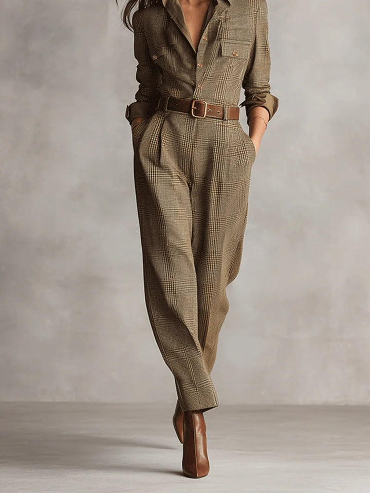 Mirabelle – combinaison femme avec tweed