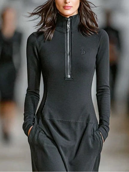 Galythia – Robe longue sportive à col roulé