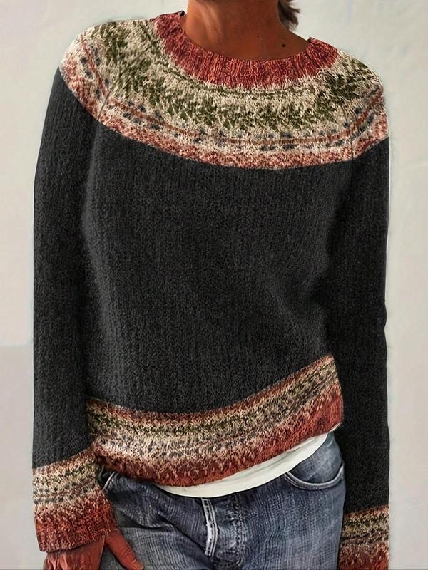 Nerissa – Pull tricoté à l'esprit ethnique chic