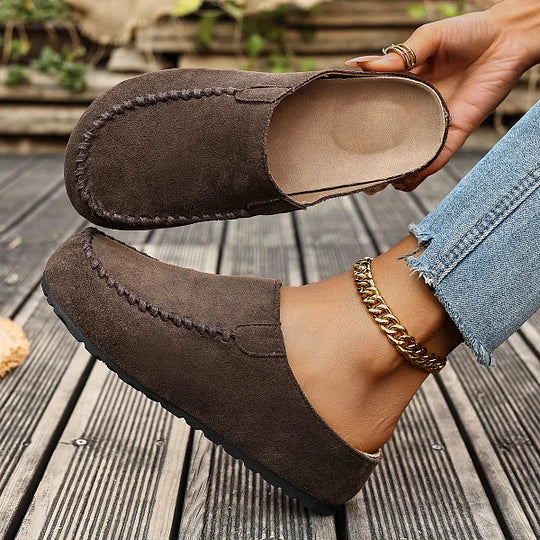 Qirena – Chaussons orthopédiques vintage en cuir