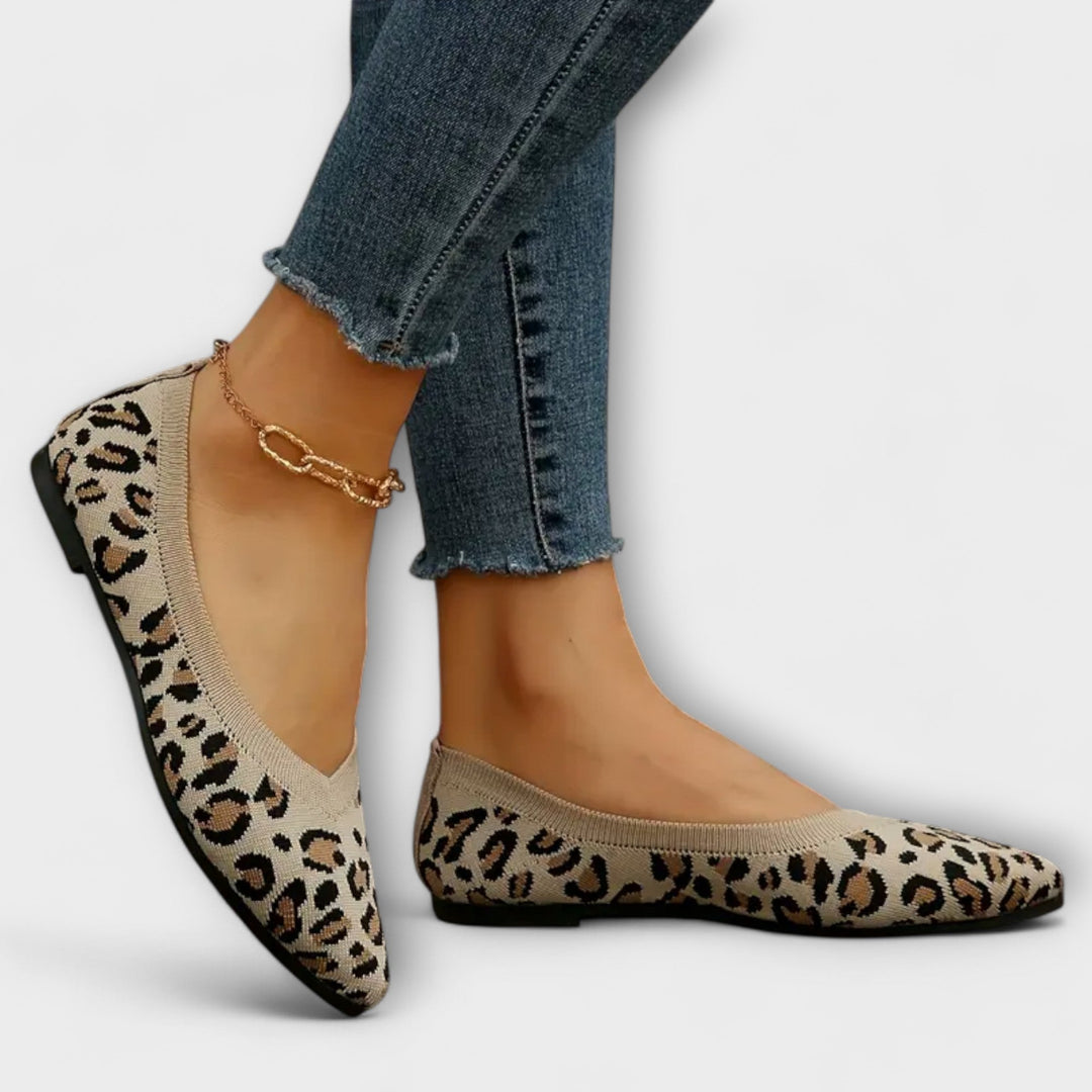 Irena - Chaussures imprimé léopard à motif pointu
