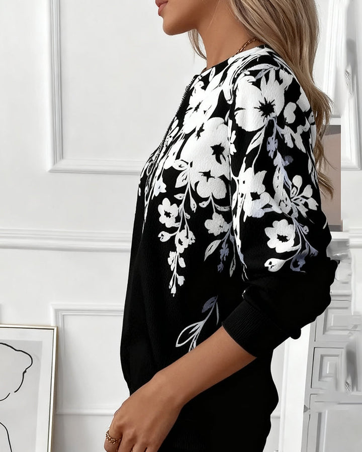 Inesa - Sweat avec imprimé zippé