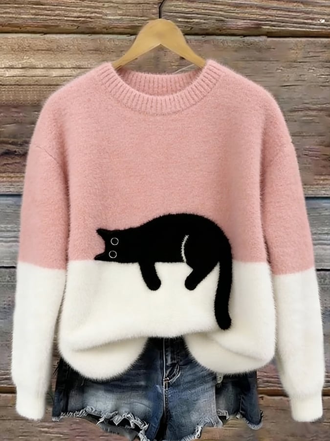 Ulmira – Sweat avec un chat graphique