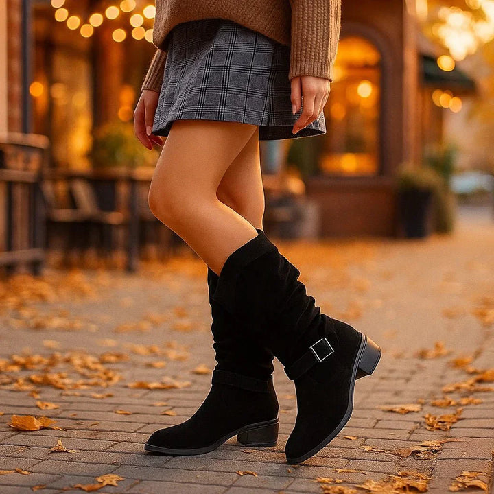 Sofia – Bottines en daim à semelle souple