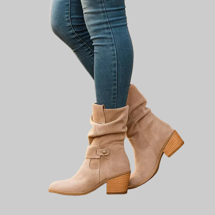 Sofia – Bottines en daim à semelle souple