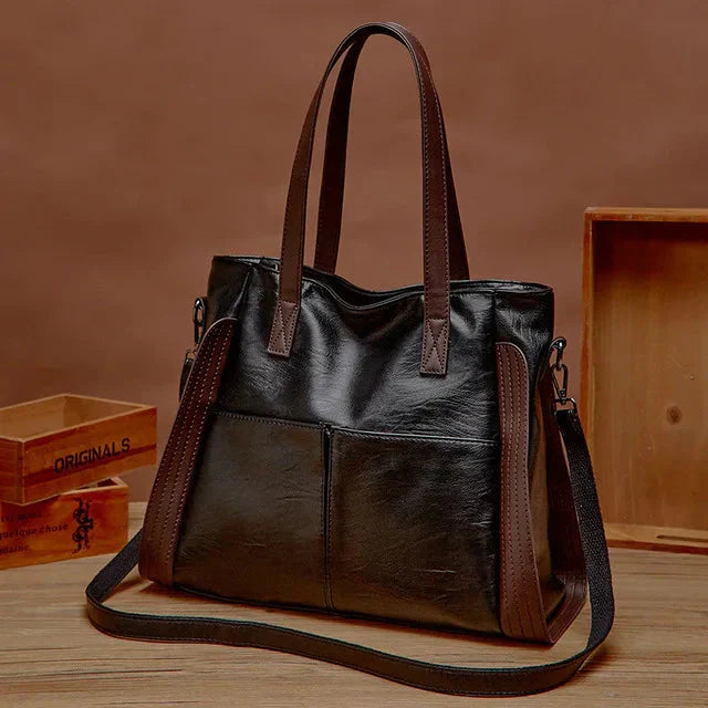 Weronika - Sac à main en cuir Indigo Classic
