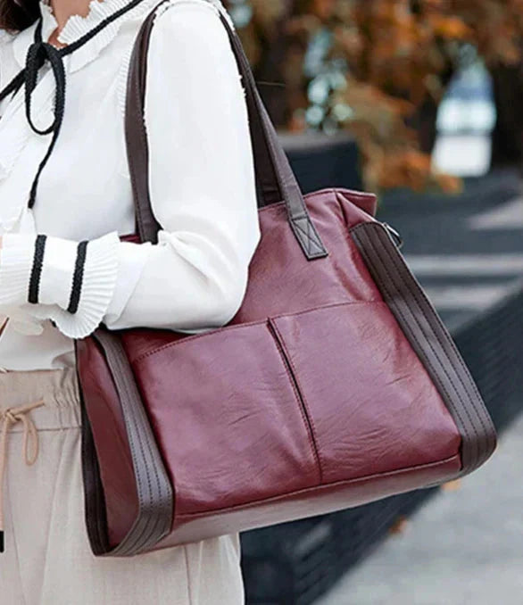 Weronika - Sac à main en cuir Indigo Classic