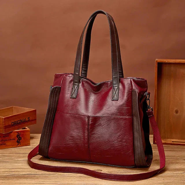 Weronika - Sac à main en cuir Indigo Classic