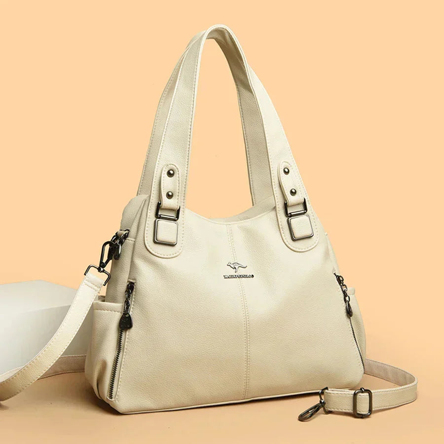 Monika - Sac bandoulière classique en cuir vintage
