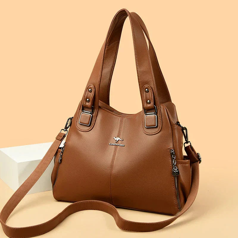Monika - Sac bandoulière classique en cuir vintage