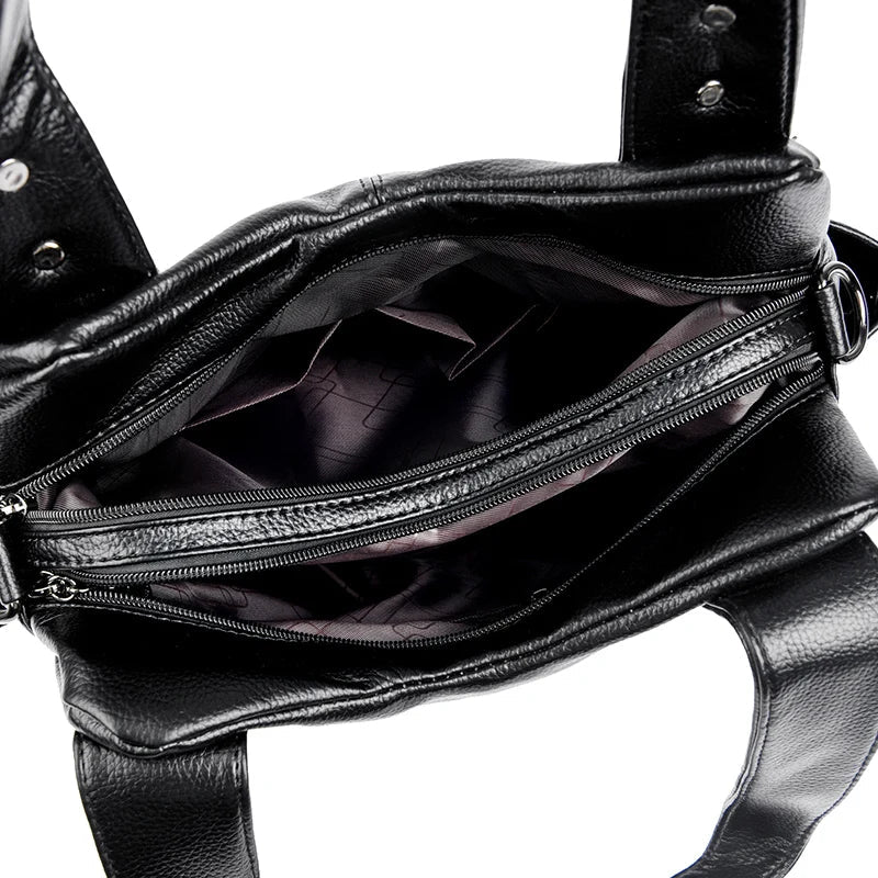 Monika - Sac bandoulière classique en cuir vintage