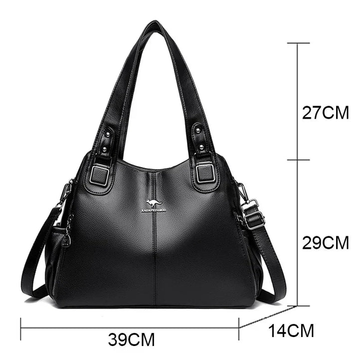 Monika - Sac bandoulière classique en cuir vintage