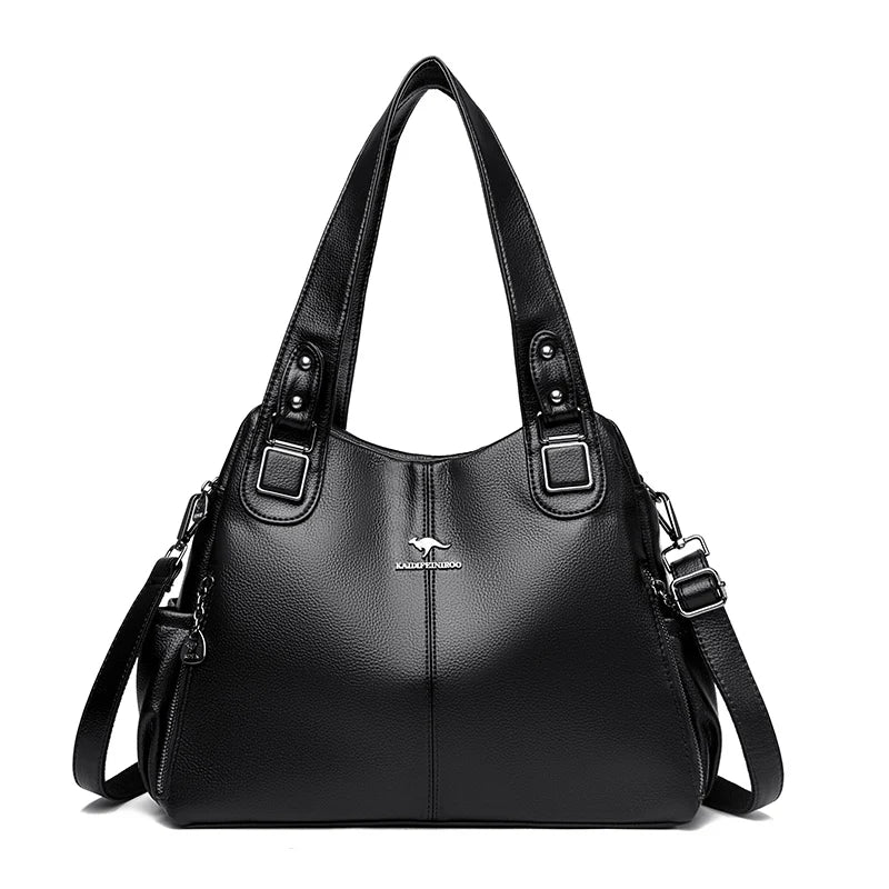 Monika - Sac bandoulière classique en cuir vintage