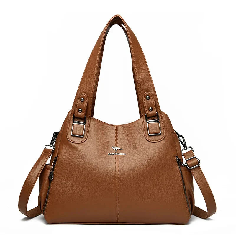 Monika - Sac bandoulière classique en cuir vintage