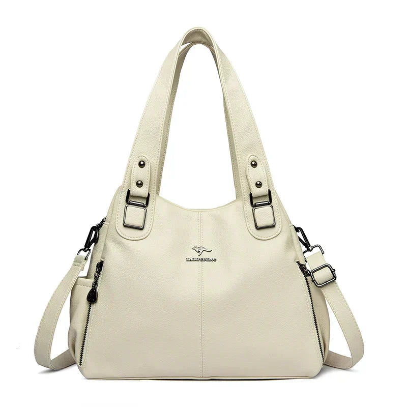 Monika - Sac bandoulière classique en cuir vintage