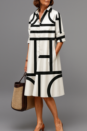 Ellie | Robe Midi Contemporaine