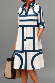 Siena | Robe Midi Graphique