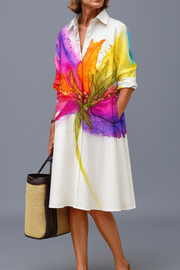 Lydia | Robe Midi Artistique
