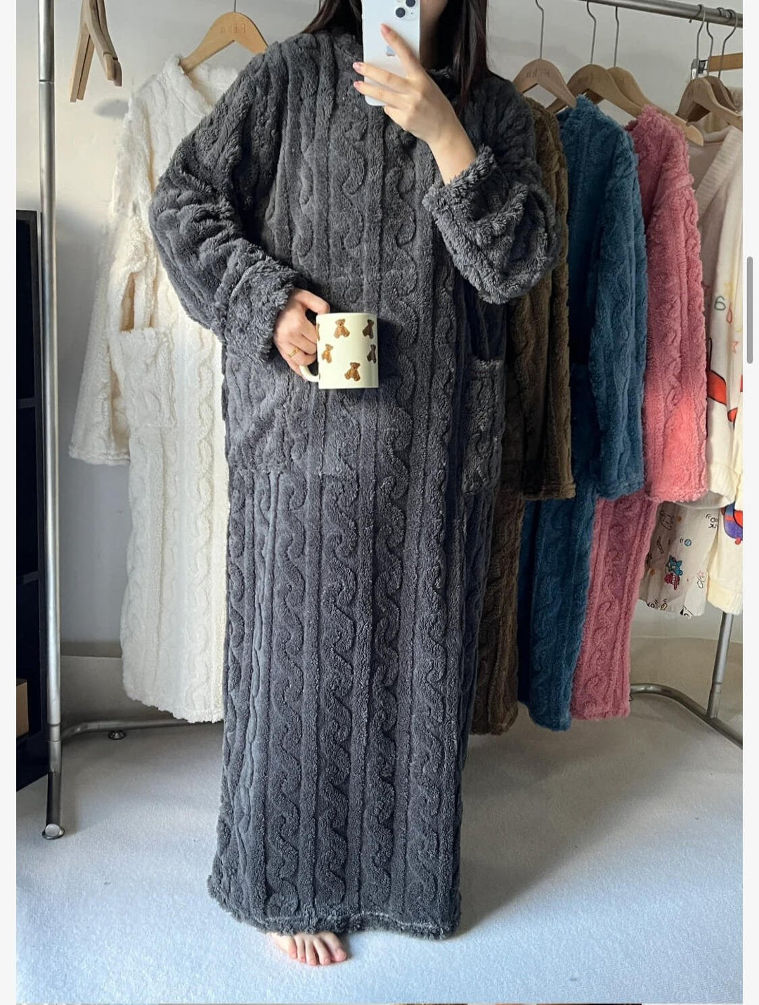 Cosy - Salon d'hiver en velours corail