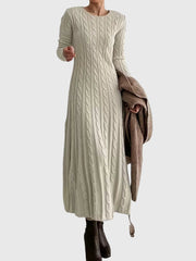 Adèle | Robe Maxi Maille Torsadée